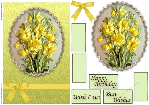 Birthday Floral Quick card