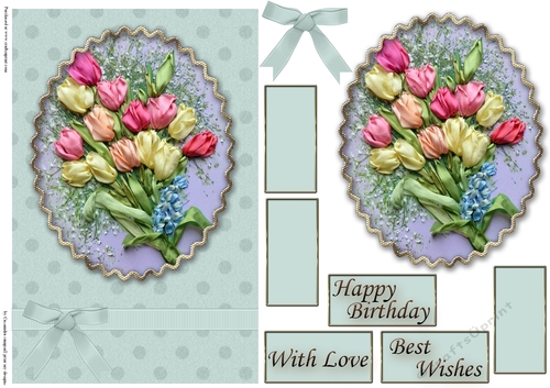 Birthday Floral Quick card