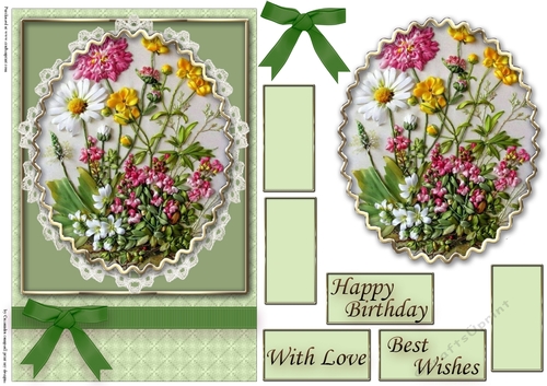 Birthday Floral Quick card