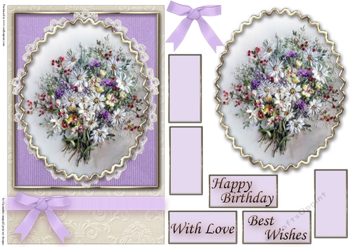 Birthday Floral Quick card