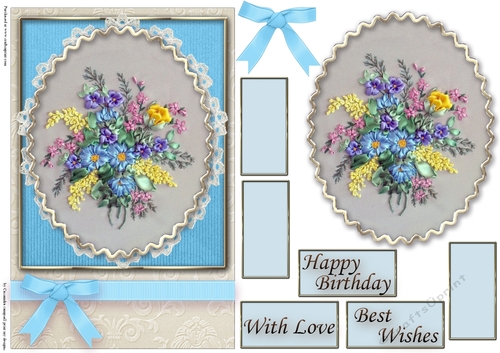 Birthday Floral Quick card