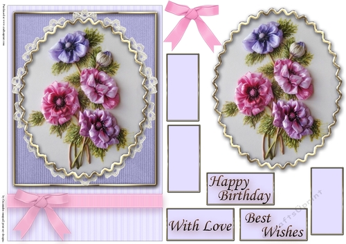 Birthday Floral Quick card