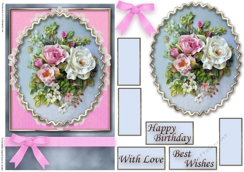 Birthday Floral Quick card