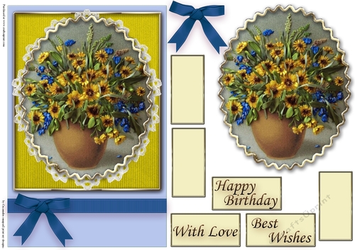 Birthday Floral Quick card