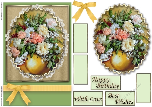 Birthday Floral Quick card
