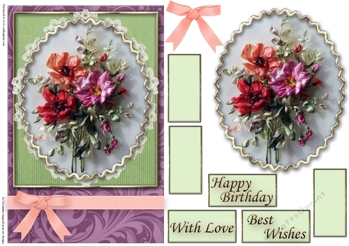 Birthday Floral Quick card