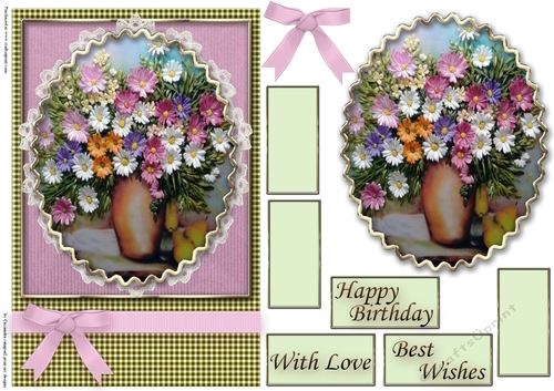 Birthday Floral Quick card
