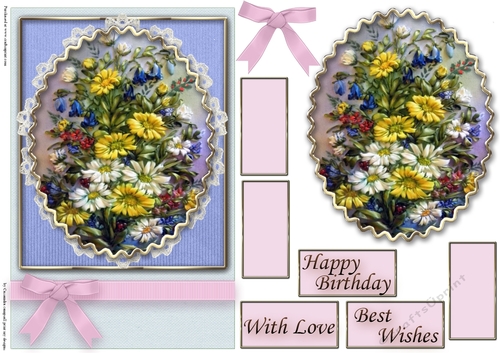 Birthday Floral Quick card