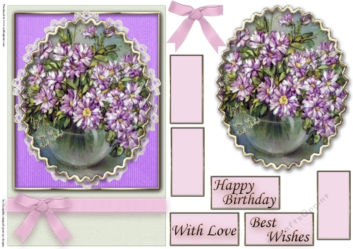 Birthday Floral Quick card
