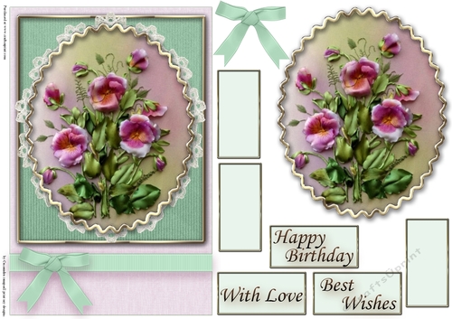 Birthday Floral Quick card