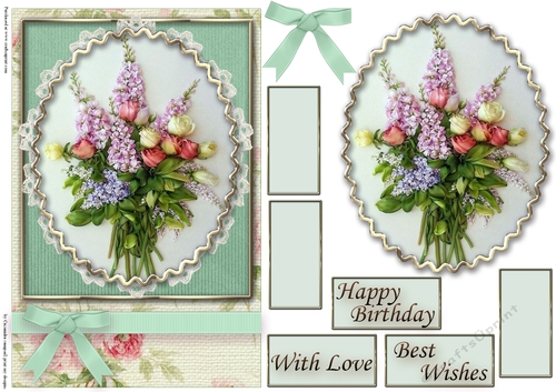 Birthday Floral Quick card