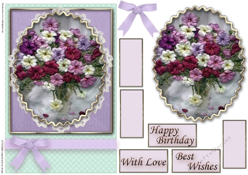 Birthday Floral Quick card