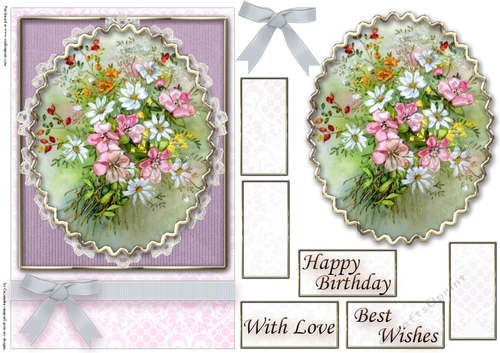 Birthday Floral Quick card