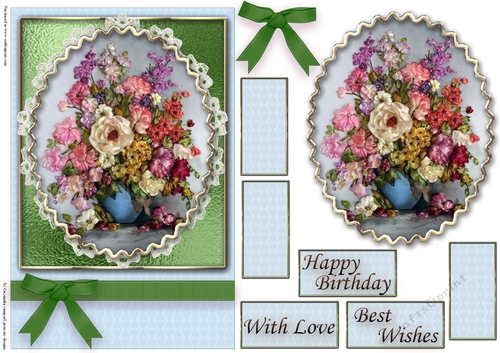 Birthday Floral Quick card