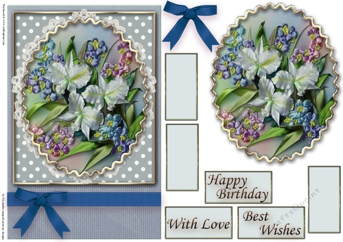 Birthday Floral Quick card