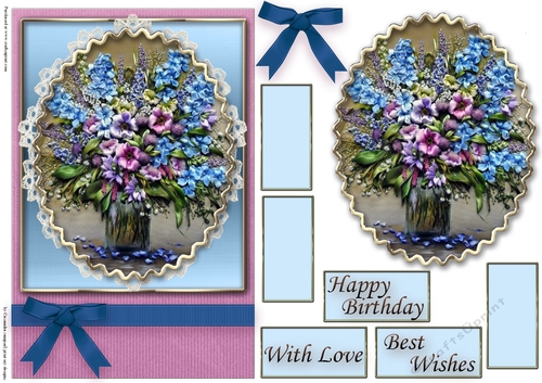 Birthday Floral Quick card