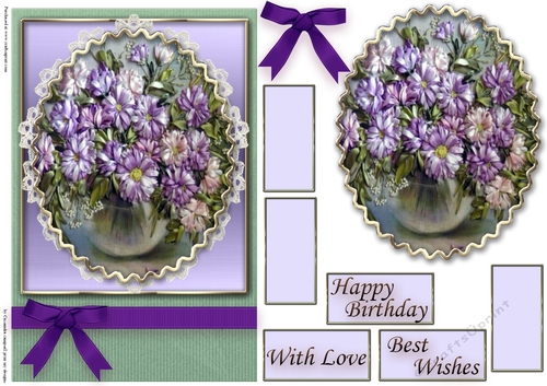 Birthday Floral Quick card
