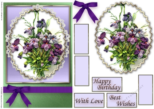Birthday Floral Quick card