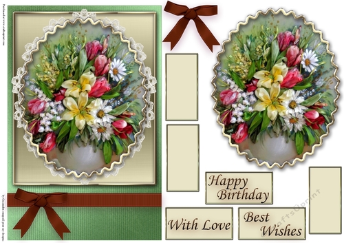 Birthday Floral Quick card