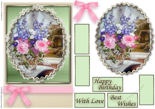 Birthday Floral Quick card