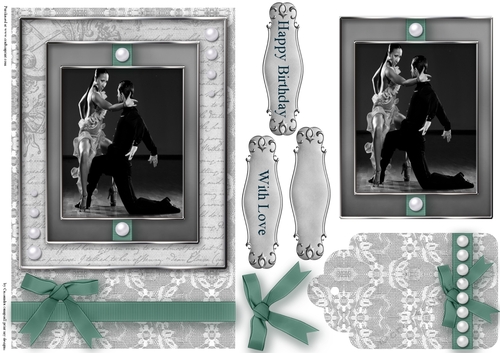Black and White dancer Quick Card