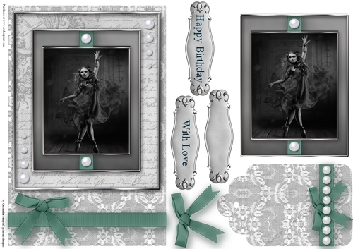 Black and White dancer Quick Card