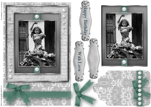 Black and White dancer Quick Card