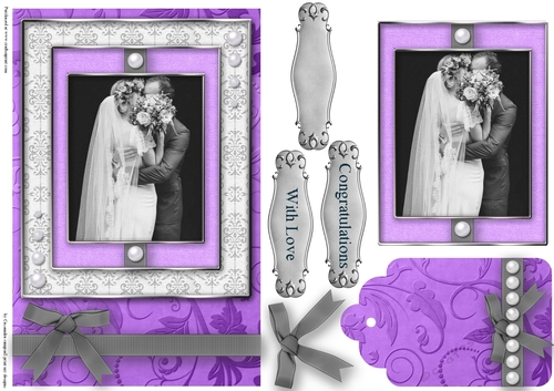 Wedding day with tag Quick Card