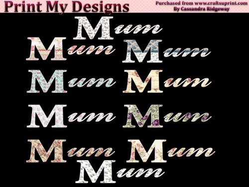 mum floral text