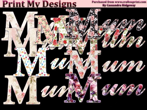 mum floral text