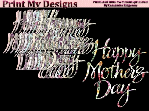 mum floral text
