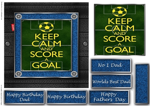 Fathers day leather and denim quick cards