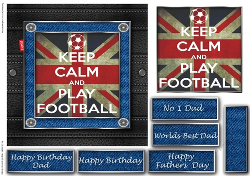 Fathers day leather and denim quick cards