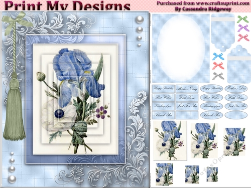 floral mini kit pyramid layers tag insert and background