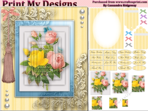 floral mini kit pyramid layers tag insert and background