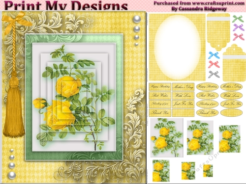 floral mini kit pyramid layers tag insert and background