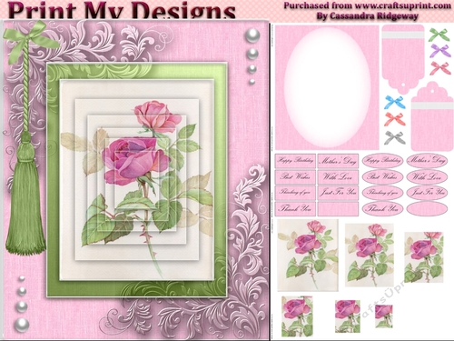 floral mini kit pyramid layers tag insert and background