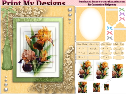 floral mini kit pyramid layers tag insert and background