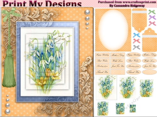 floral mini kit pyramid layers tag insert and background