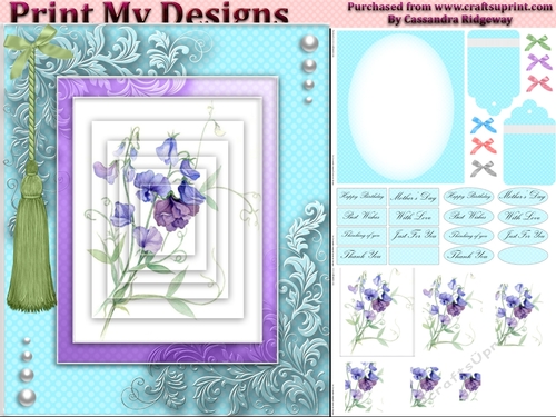 floral mini kit pyramid layers tag insert and background