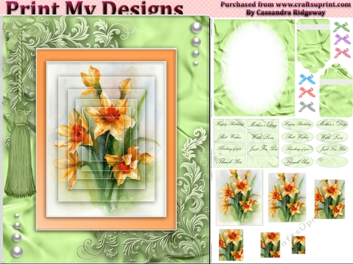 floral mini kit pyramid layers tag insert and background