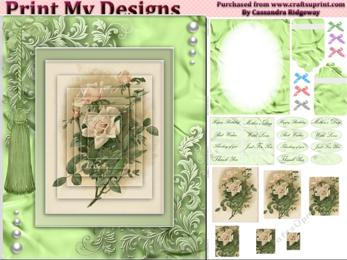 floral mini kit pyramid layers tag insert and background