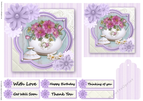 floral female quick card