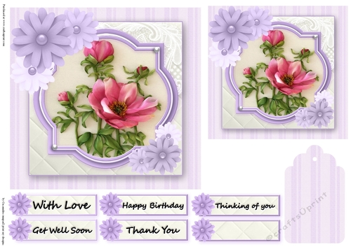 floral female quick card