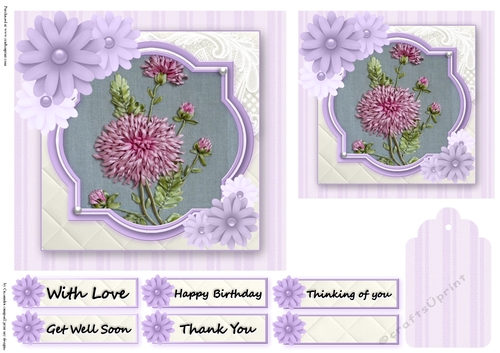 floral female quick card
