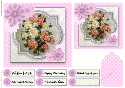 floral female quick card