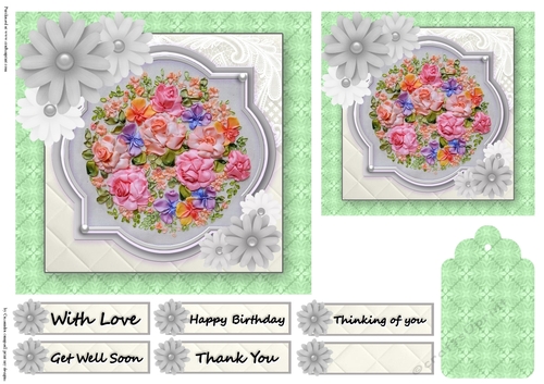 floral female quick card