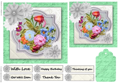 floral female quick card