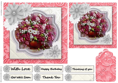 floral female quick card