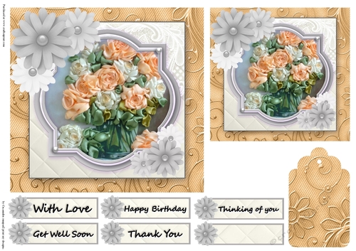 floral female quick card